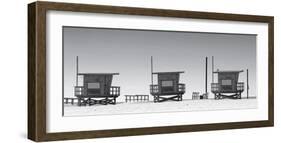 Lifeguard Shacks, Venice Beach-null-Framed Art Print