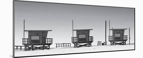 Lifeguard Shacks, Venice Beach-null-Mounted Art Print