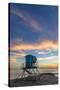 Lifeguard Stand at Sunset in Carlsbad, Ca-Andrew Shoemaker-Stretched Canvas