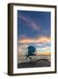 Lifeguard Stand at Sunset in Carlsbad, Ca-Andrew Shoemaker-Framed Premium Photographic Print