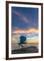 Lifeguard Stand at Sunset in Carlsbad, Ca-Andrew Shoemaker-Framed Photographic Print