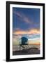 Lifeguard Stand at Sunset in Carlsbad, Ca-Andrew Shoemaker-Framed Photographic Print