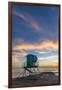 Lifeguard Stand at Sunset in Carlsbad, Ca-Andrew Shoemaker-Framed Premium Photographic Print