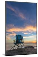 Lifeguard Stand at Sunset in Carlsbad, Ca-Andrew Shoemaker-Mounted Photographic Print