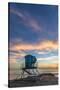 Lifeguard Stand at Sunset in Carlsbad, Ca-Andrew Shoemaker-Stretched Canvas