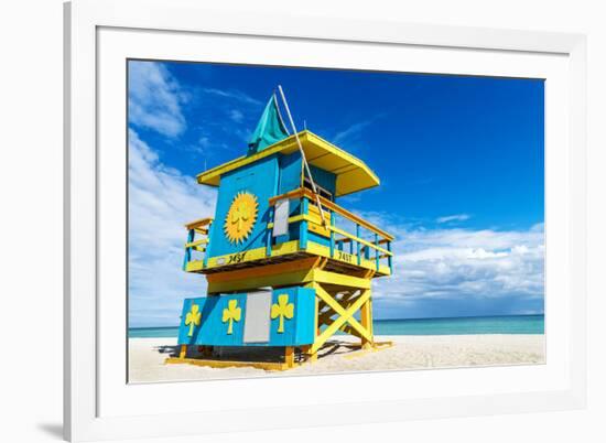 Lifeguard Stand, Miami Beach, Florida-vent du sud-Framed Photographic Print