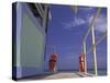 Lifeguard Stand, South Beach, Miami, Florida, USA-Robin Hill-Stretched Canvas