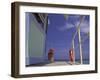 Lifeguard Stand, South Beach, Miami, Florida, USA-Robin Hill-Framed Photographic Print