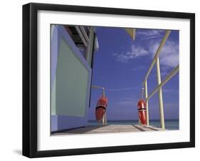 Lifeguard Stand, South Beach, Miami, Florida, USA-Robin Hill-Framed Photographic Print