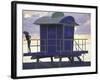 Lifeguard Station at Dusk, South Beach, Miami, Florida, USA-Robin Hill-Framed Photographic Print