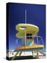 Lifeguard Station at Miami Beach, Florida, USA-Peter Adams-Stretched Canvas