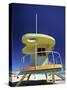 Lifeguard Station at Miami Beach, Florida, USA-Peter Adams-Stretched Canvas