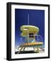 Lifeguard Station at Miami Beach, Florida, USA-Peter Adams-Framed Photographic Print