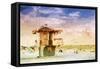 Lifeguard Station - In the Style of Oil Painting-Philippe Hugonnard-Framed Stretched Canvas