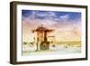 Lifeguard Station - In the Style of Oil Painting-Philippe Hugonnard-Framed Giclee Print