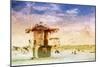 Lifeguard Station - In the Style of Oil Painting-Philippe Hugonnard-Mounted Giclee Print