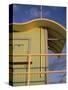 Lifeguard Station, Miami Beach, Florida, United States of America (U.S.A.), North America-Amanda Hall-Stretched Canvas