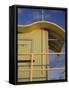 Lifeguard Station, Miami Beach, Florida, United States of America (U.S.A.), North America-Amanda Hall-Framed Stretched Canvas