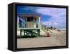 Lifeguard Station, Miami Beach, Florida-George Oze-Framed Stretched Canvas