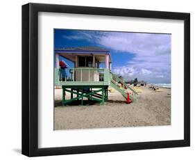 Lifeguard Station, Miami Beach, Florida-George Oze-Framed Photographic Print