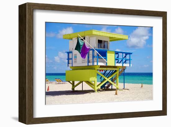 Lifeguard Station Miami Beach-null-Framed Art Print