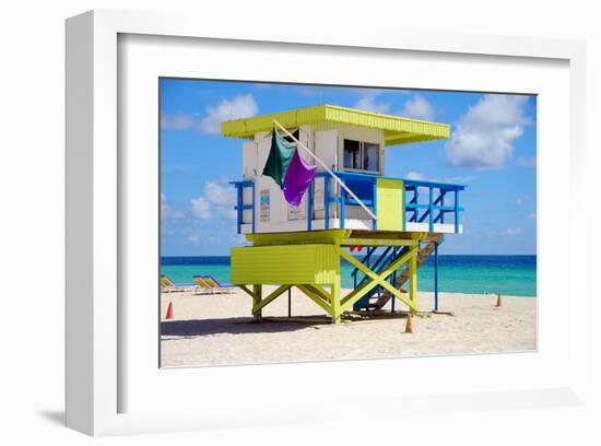 Lifeguard Station Miami Beach-null-Framed Art Print