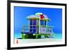 Lifeguard Station Miami Beach-null-Framed Premium Giclee Print