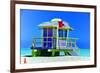 Lifeguard Station Miami Beach-null-Framed Premium Giclee Print