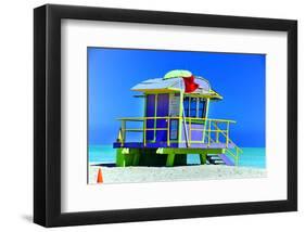 Lifeguard Station Miami Beach-null-Framed Art Print