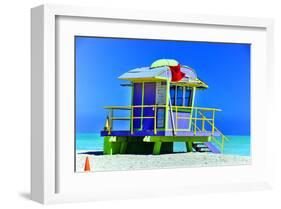 Lifeguard Station Miami Beach-null-Framed Art Print