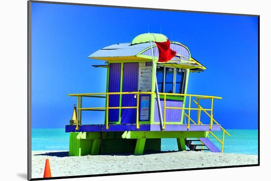 Lifeguard Station Miami Beach-null-Mounted Art Print