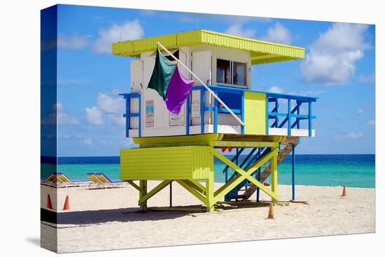 Lifeguard Station Miami Beach-null-Stretched Canvas