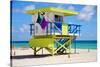Lifeguard Station Miami Beach-null-Stretched Canvas