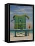 Lifeguard Station on 8th Street, South Beach, Miami, Florida, USA-Nancy & Steve Ross-Framed Stretched Canvas