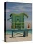 Lifeguard Station on 8th Street, South Beach, Miami, Florida, USA-Nancy & Steve Ross-Stretched Canvas