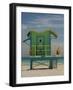Lifeguard Station on 8th Street, South Beach, Miami, Florida, USA-Nancy & Steve Ross-Framed Photographic Print