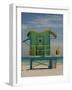 Lifeguard Station on 8th Street, South Beach, Miami, Florida, USA-Nancy & Steve Ross-Framed Photographic Print