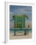 Lifeguard Station on 8th Street, South Beach, Miami, Florida, USA-Nancy & Steve Ross-Framed Photographic Print