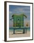 Lifeguard Station on 8th Street, South Beach, Miami, Florida, USA-Nancy & Steve Ross-Framed Photographic Print