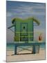 Lifeguard Station on 8th Street, South Beach, Miami, Florida, USA-Nancy & Steve Ross-Mounted Photographic Print