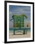 Lifeguard Station on 8th Street, South Beach, Miami, Florida, USA-Nancy & Steve Ross-Framed Photographic Print