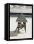 Lifeguard Station on Beach-Franco Vogt-Framed Stretched Canvas