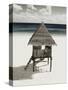 Lifeguard Station on Beach-Franco Vogt-Stretched Canvas