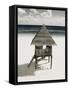 Lifeguard Station on Beach-Franco Vogt-Framed Stretched Canvas