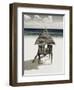 Lifeguard Station on Beach-Franco Vogt-Framed Photographic Print