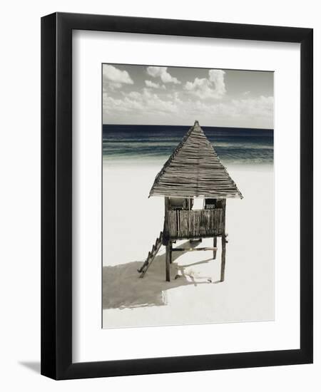 Lifeguard Station on Beach-Franco Vogt-Framed Photographic Print