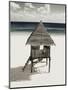 Lifeguard Station on Beach-Franco Vogt-Mounted Photographic Print