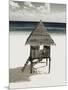 Lifeguard Station on Beach-Franco Vogt-Mounted Photographic Print