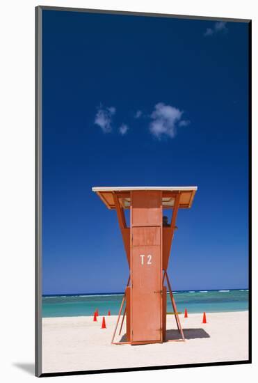 Lifeguard Station on Fort Derussy Beach-Jon Hicks-Mounted Photographic Print