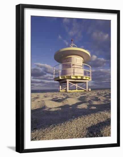 Lifeguard Station on South Beach, Miami, Florida, USA-Robin Hill-Framed Premium Photographic Print